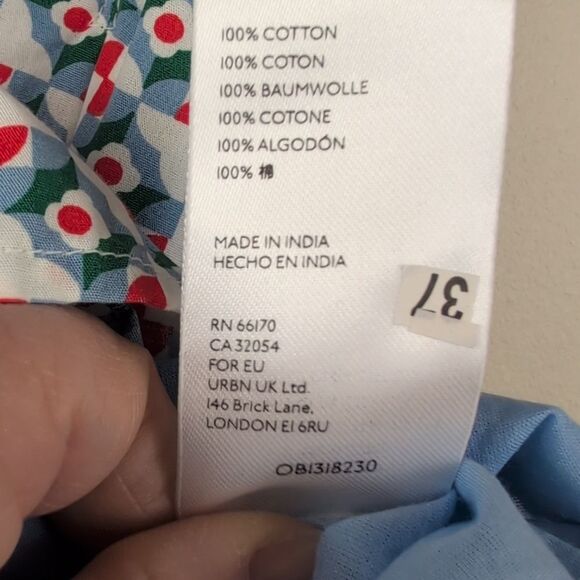 Maeve by Anthropologie Pleated Red and Blue A-Line Flirty Skater Skirt Size 8 - Picture 11 of 13